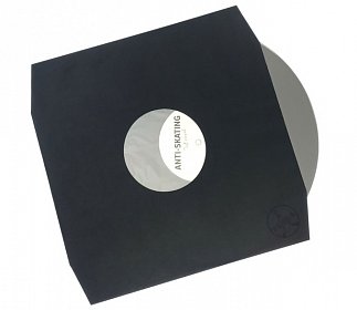 TESLA 12" LP Inner Sleeve black 80g angled 25ks